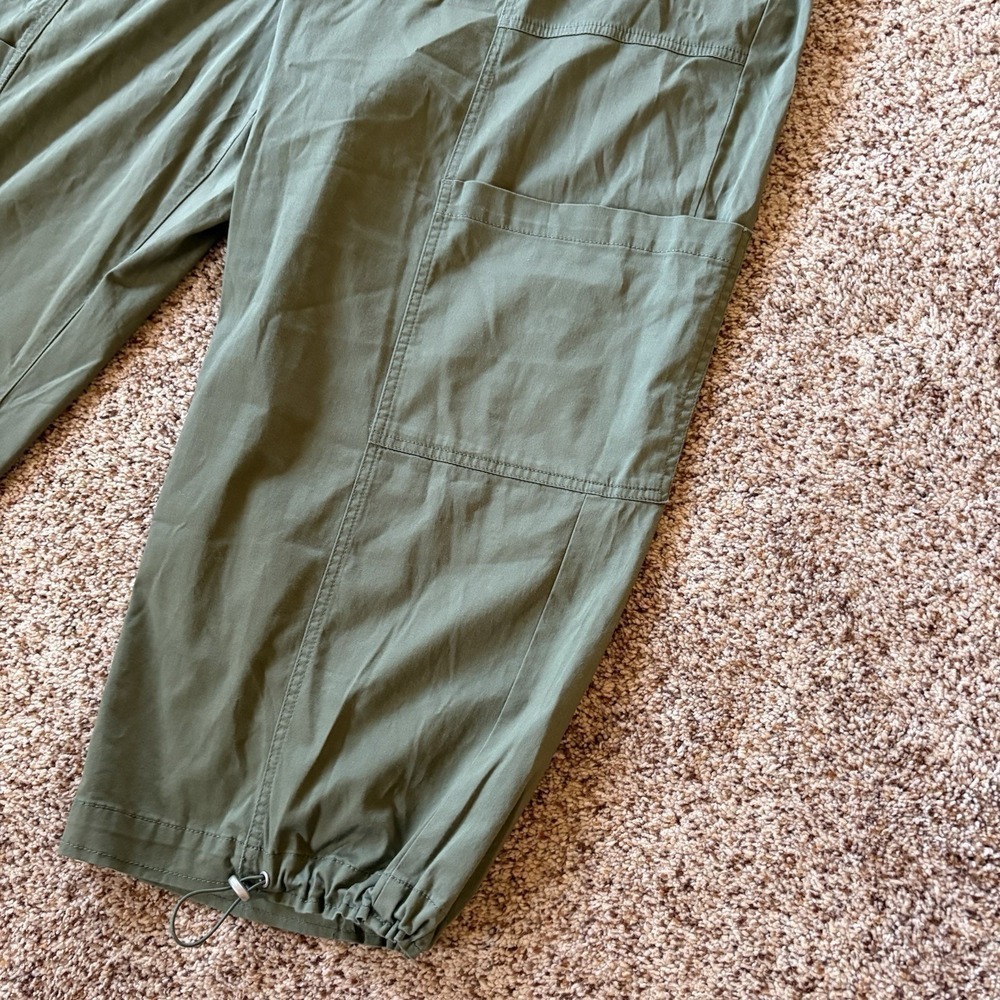 NWT! Lane Bryant Jogger CapriPants Women's Size 24 Olive Green Mid-Rise Stretch - Picture 6 of 16